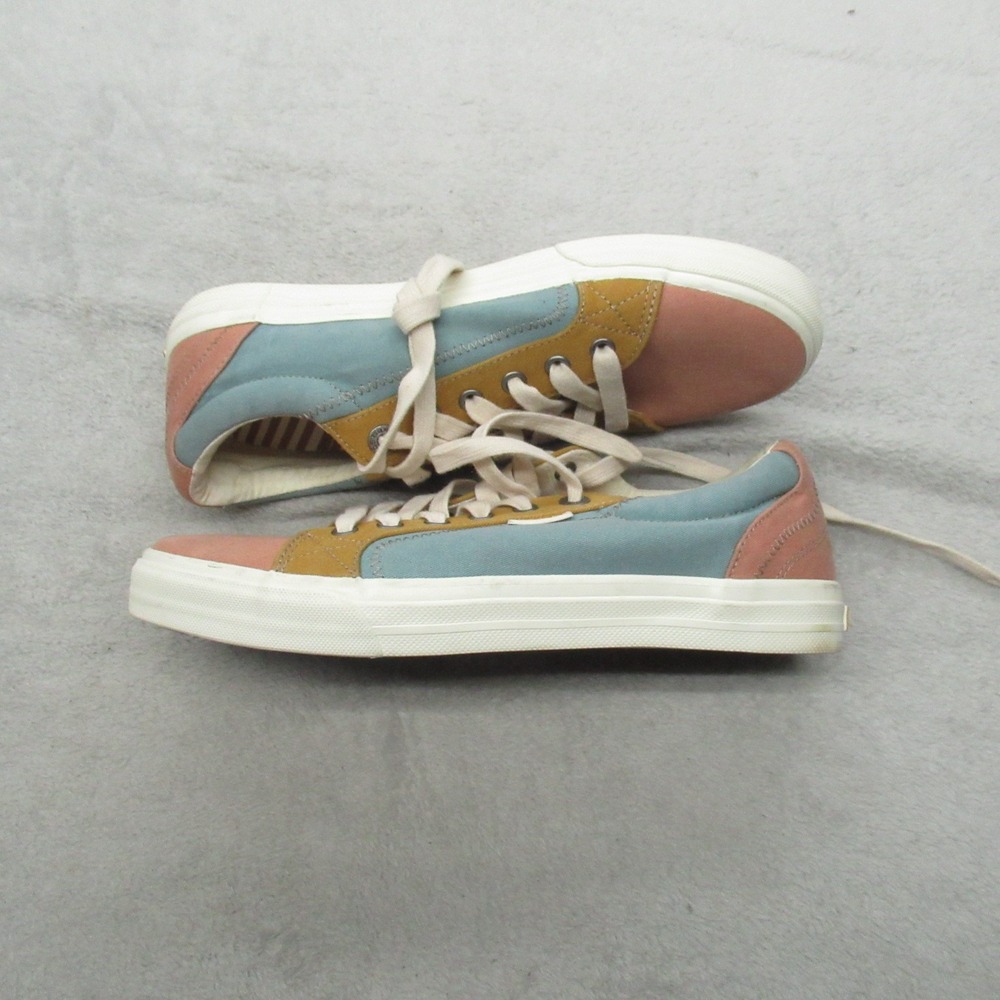Taos Womens 9 Plim Soul PLS Sneakers Blue Canvas Low Top Lace Up Walking Casual - Picture 4 of 16